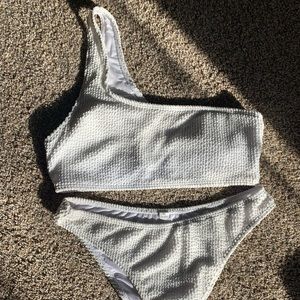 White One Shoulder Bikini - Perfect for Brides, Bachelorette Party, Wedding!